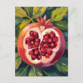 ザクロの種 | 果物の絵画 ポストカード (正面)