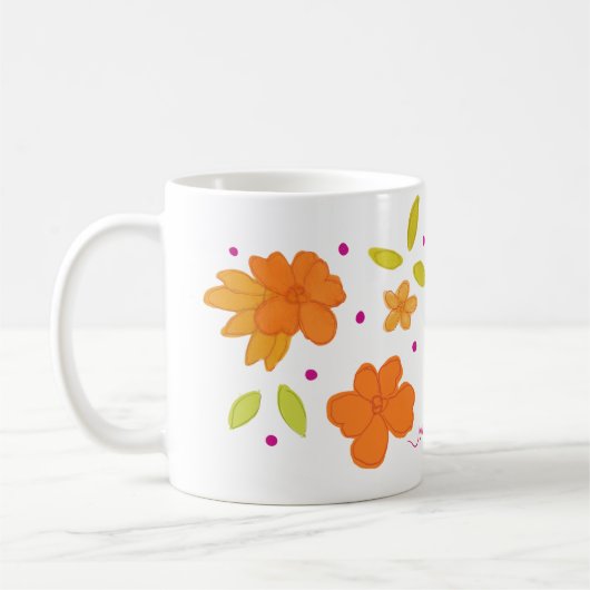 ザクロの花マグ コーヒーマグカップ (左)