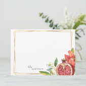 ザクロの葉のモノグラム注 サンキューカード (スタンド正面)