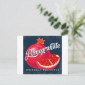 ザクロはがきヴィンテージフルーツラベルレトロ ポストカード (スタンド正面)