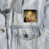 ザクロを持つマドンナそして子供 缶バッジ (インサイチュ)