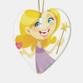 ザクロインクからのブロンドのToothfairy セラミックオーナメント (左)