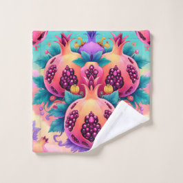 ザクロカラフルナテ ウォッシュタオル