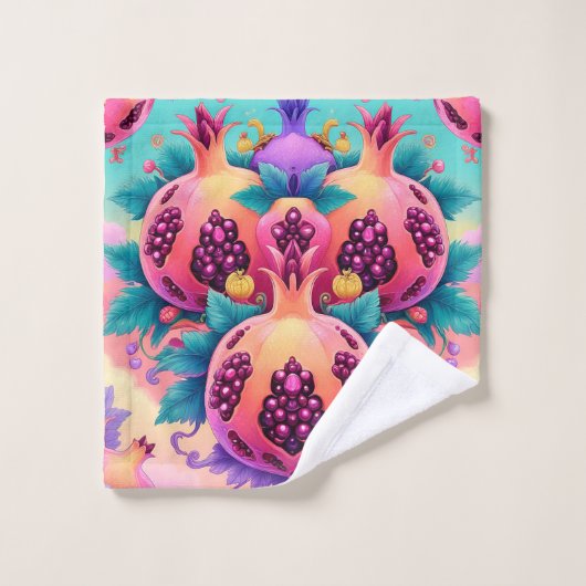 ザクロカラフルナテ ウォッシュタオル (ウォッシュタオル)