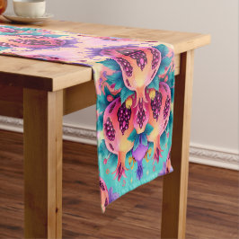 ザクロカラフルナテ ショートテーブルランナー