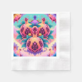 ザクロカラフルナテ 縁ありカクテルナプキン (正面)