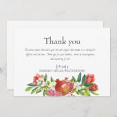 ザクロカラフルンの葬儀サンキューカード サンキューカード (正面/裏面)