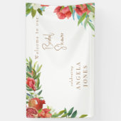 ザクロカラフルン葉ブライダルシャワー 横断幕 (縦)