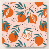 ザクロカラフルン酸パターン コースター (正面)