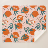 ザクロカラフルン酸パターン シェルパブランケット (正面(横))