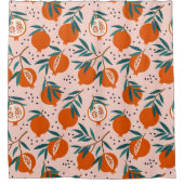 ザクロカラフルン酸パターン シャワーカーテン (正面)