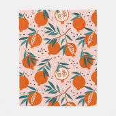 ザクロカラフルン酸パターン フリースブランケット (正面)