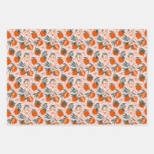 ザクロカラフルン酸パターン ラッピングペーパーシート (正面3)