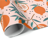 ザクロカラフルン酸パターン ラッピングペーパー (ロールコーナー)