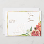 ザクロカラフルン酸葉ブライダルシャワーII 招待状 (正面)