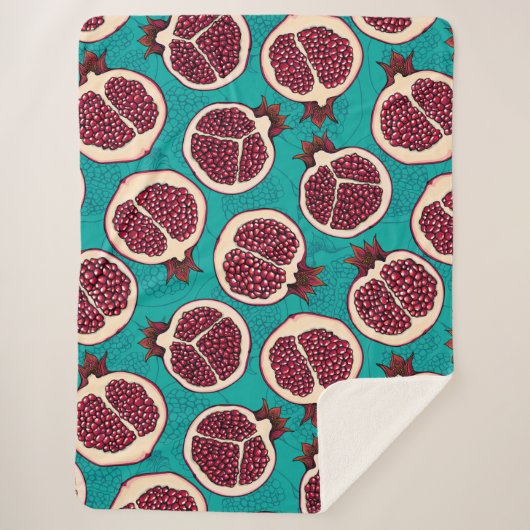 ザクロターコイズ シェルパブランケット (正面)