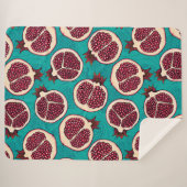 ザクロターコイズ シェルパブランケット (正面(横))