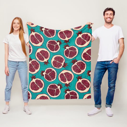 ザクロターコイズ フリースブランケット (インサイチュ)