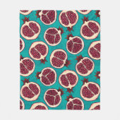 ザクロターコイズ フリースブランケット (正面)