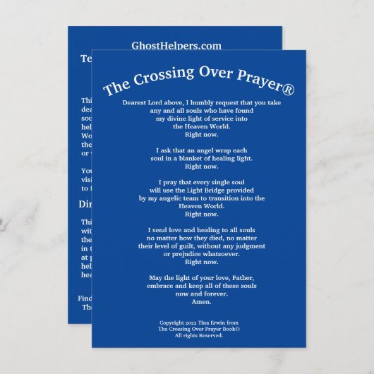 ザクロッシングオーバー祈りの言葉カード エンクロージャーカード (正面/裏面)