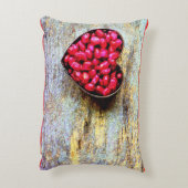 「ザクロハートフルーツ」かわいい写真。買今 アクセントクッション (裏面(縦))
