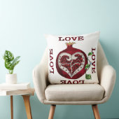 ザクロハートラブバレンタイン クッション (椅子)