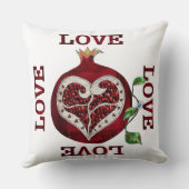 ザクロハートラブバレンタイン クッション (裏面)