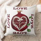 ザクロハートラブバレンタイン クッション (ブランケット)