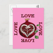 ザクロハートラブバレンタイン シーズンポストカード (正面/裏面)