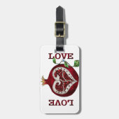 ザクロハートラブバレンタイン ラゲッジタグ (正面縦)