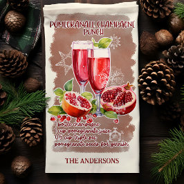 ザクロパンチクリスマスカクテルレシピ キッチンタオル