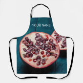 ザクロビーガンフルーツグルメグルメお土産 エプロン (正面)