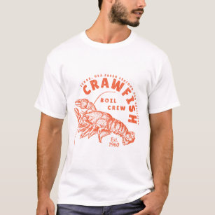 ザクロフィッシュクおもしろいルーレトロテキサス州サザンシーフードG Tシャツ