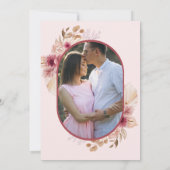 ザクロフローラパンパスフォトブライダルシャワー 招待状 (裏面)