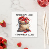 ザクロ卒業パーティーのカスタム袋 スタンダードカクテルナプキン (インサイチュ)