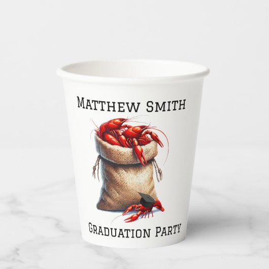 ザクロ卒業パーティーのカスタム袋 紙コップ (正面)