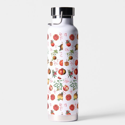 ザクロ地中海のン果柄 ウォーターボトル (右面)