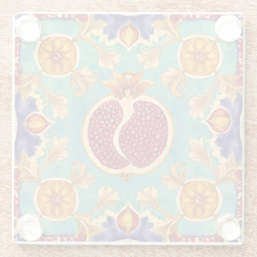 ザクロ愛 ガラスコースター (裏面)