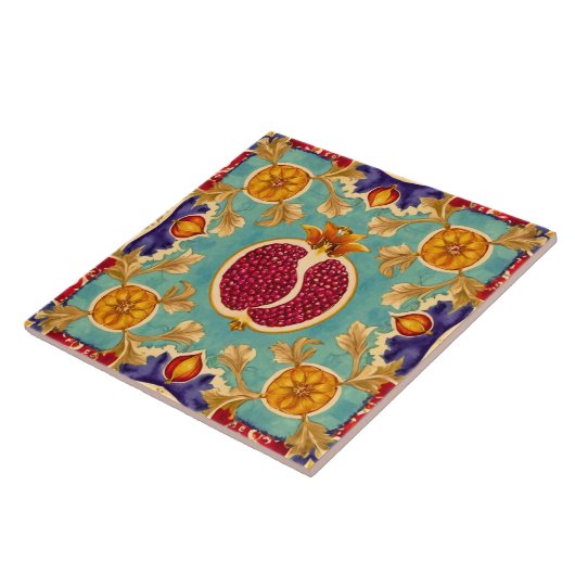 ザクロ愛 タイル (側面)