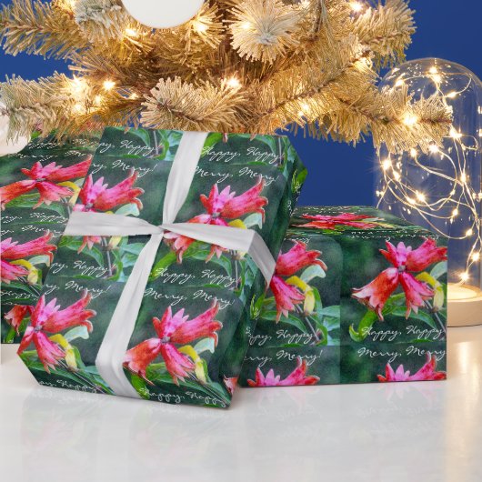 ザクロ成長、クローズアップ ラッピングペーパー (クリスマス)