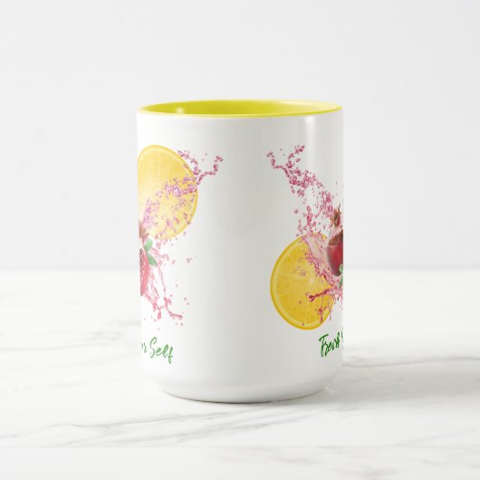 ザクロ果実の水の色コーヒーマグ マグカップ (中央)