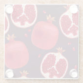 ザクロ果実栽培 | Fruit Coaster Set ガラスコースター (裏面)