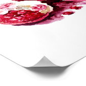 ザクロ果実水の色の装飾。 ポスター (角)