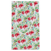 ザクロ果実水の色パターン赤グリーン スモールペーパーバッグ (裏面)