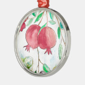 ザクロ果実水カラーデザートヴィンテージ メタルオーナメント (左)