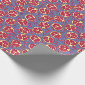 ザクロ果実継ぎ目なしパターンデザイン ラッピングペーパー (角)