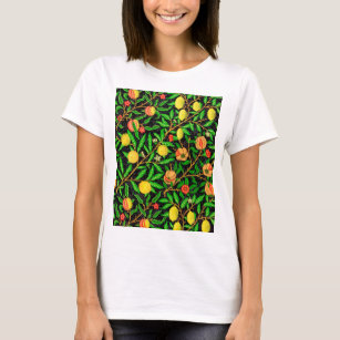 ザクロ果実花パターン熱帯性  Tシャツ