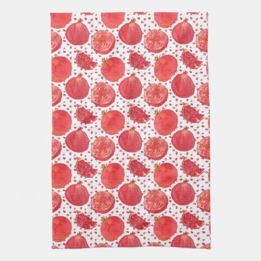 ザクロ果実 キッチンタオル (縦)
