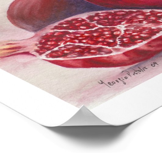 ザクロ果実 ポスター (角)