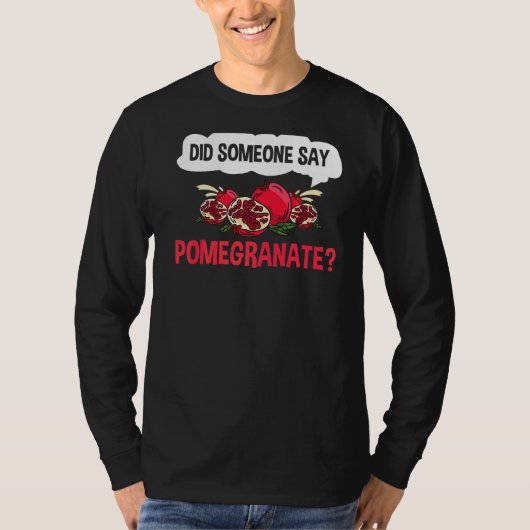 ザクロ果樹種果実花 Tシャツ (正面)